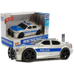 Policajné auto na batérie 1:20 - sivo-modré